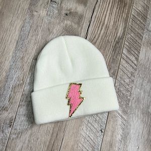 White Lightning Beanie Hat